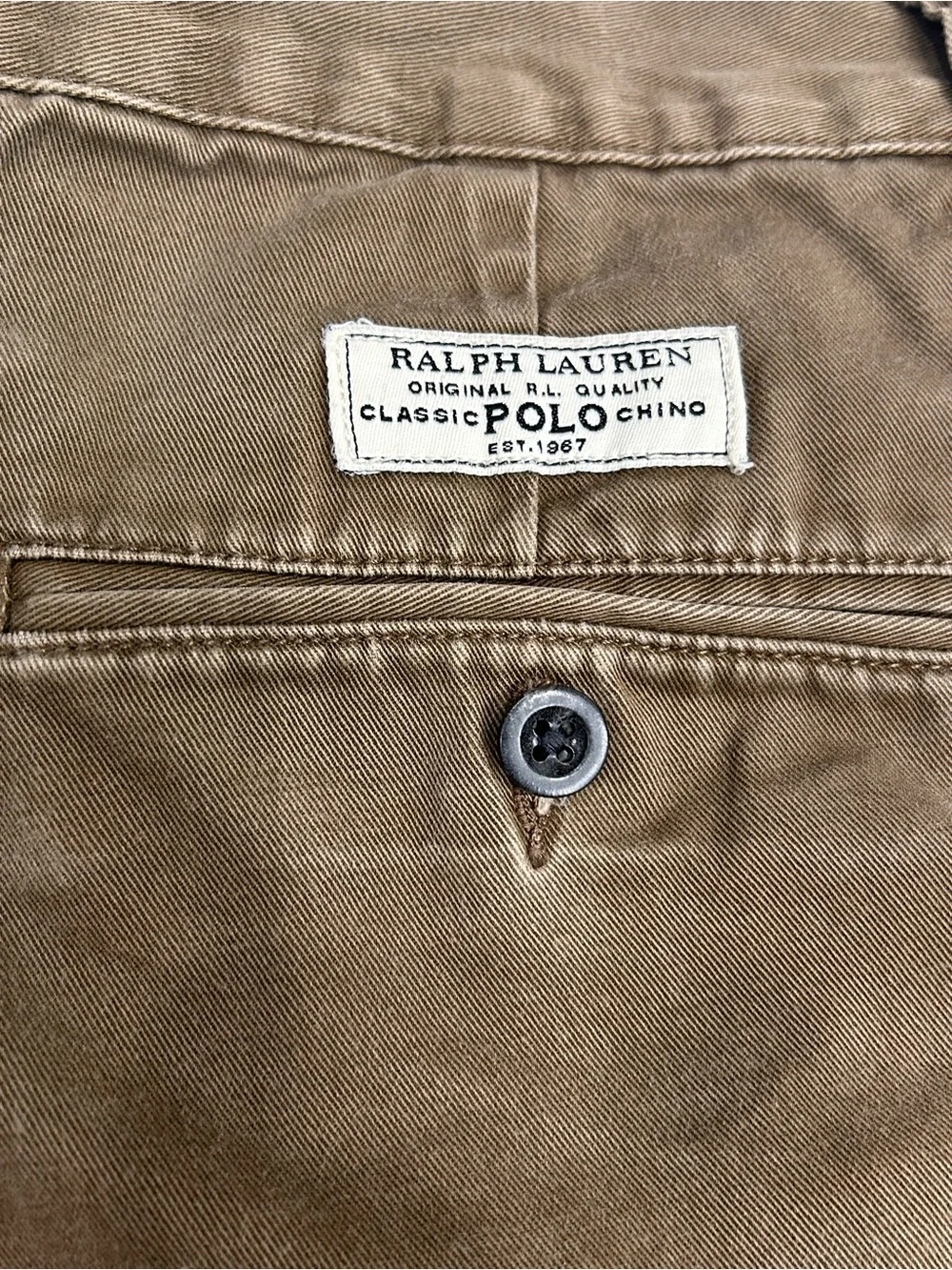 Vintage Polo Ralph Lauren Shorts Men's Size 33 Brown Chino Pleated Golf Preppy